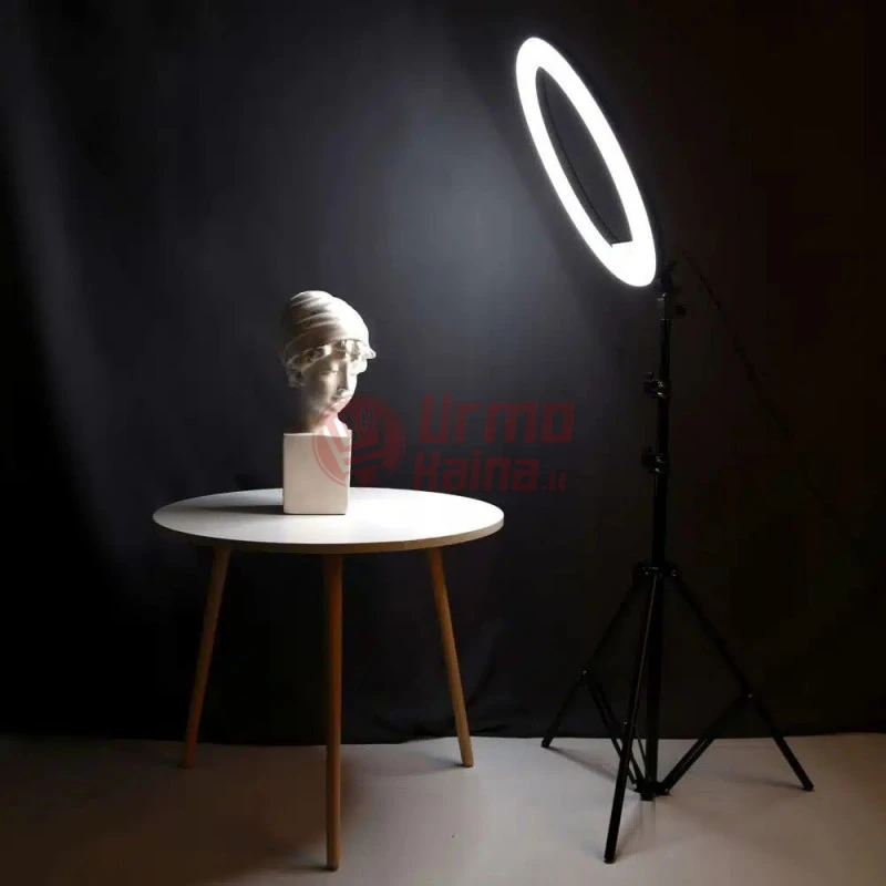 Žiedinė LED lempa LS25 su trikoju stovu PT