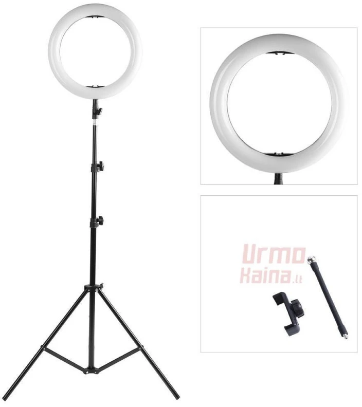 Žiedinė LED lempa LS30 V2 60 W su trikoju stovu PT