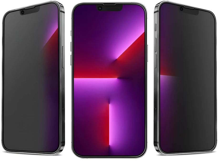 Dėklas 3D MATINĖ PRIVATUMAS Apsauginis stiklas skirtas iPhone 13 Pro Max // iPhone 14 Plus