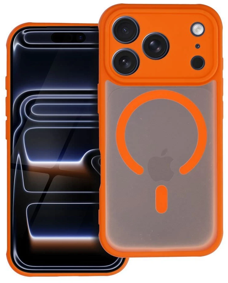 Dėklas skirtas iPhone 12 - Oranžinė-Skaidrus