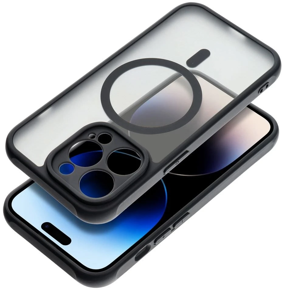 Dėklas iPhone 18 // iPhone 17 - Juodas-Skaidrus