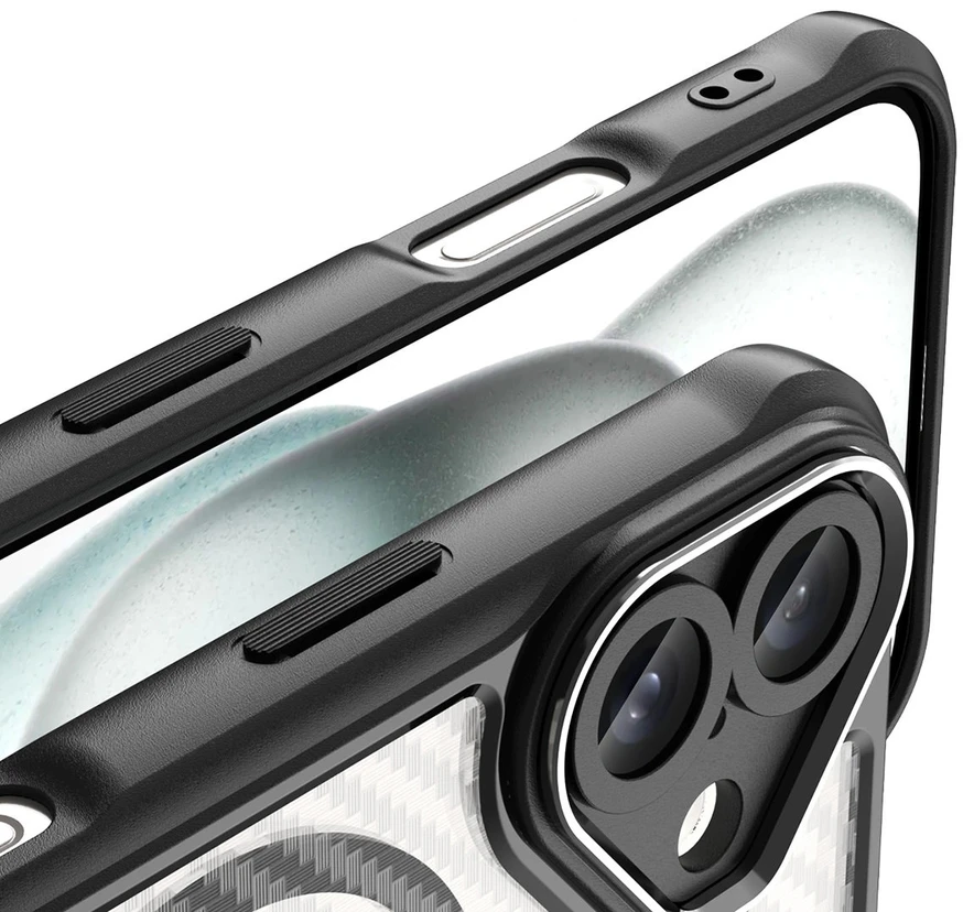 Dėklas iPhone 18 // iPhone 17 - Skaidrus-Juodas