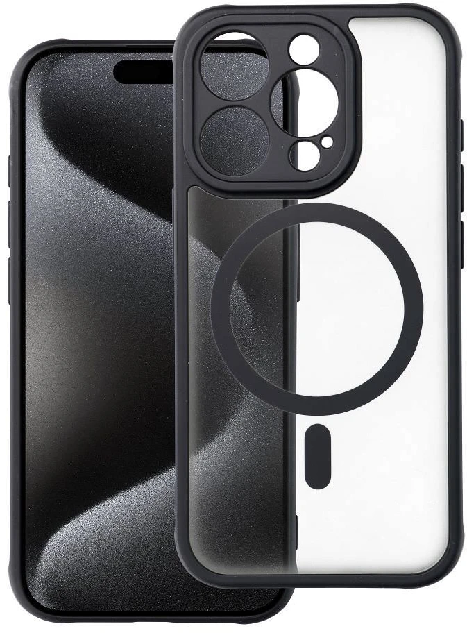 Dėklas iPhone 18 Pro // iPhone 17 Pro - Juodas-Skaidrus