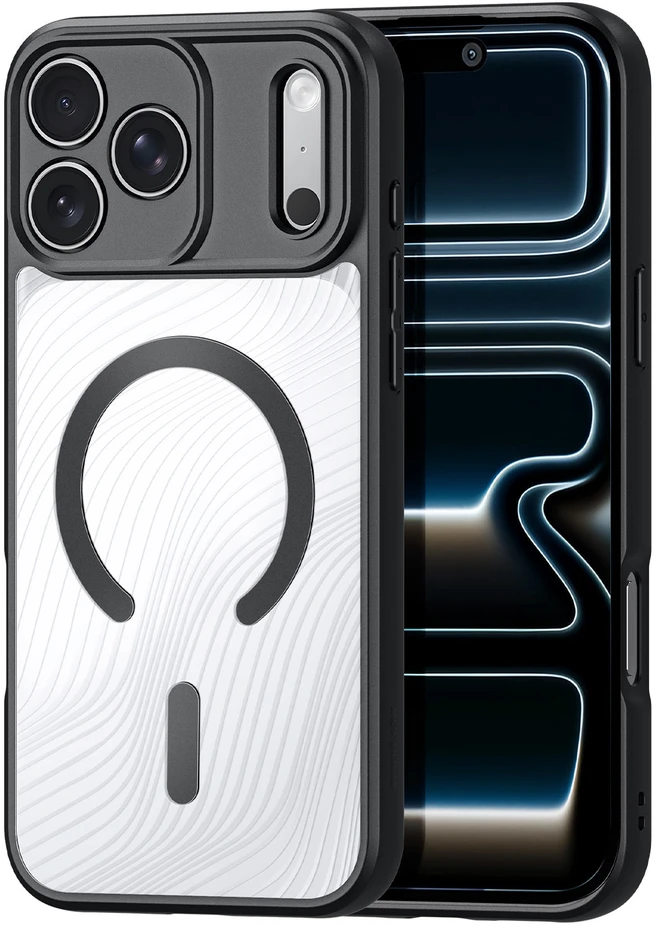 Dėklas iPhone 18 Pro Max // iPhone 17 Pro Max - Skaidrus-Juodas