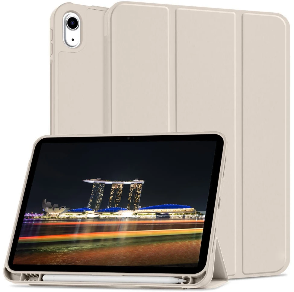 Dėklas knygutė skirtas iPad 11 - 2025 11", iPad 10 - 2022 10.9" - Smėlio spalvos