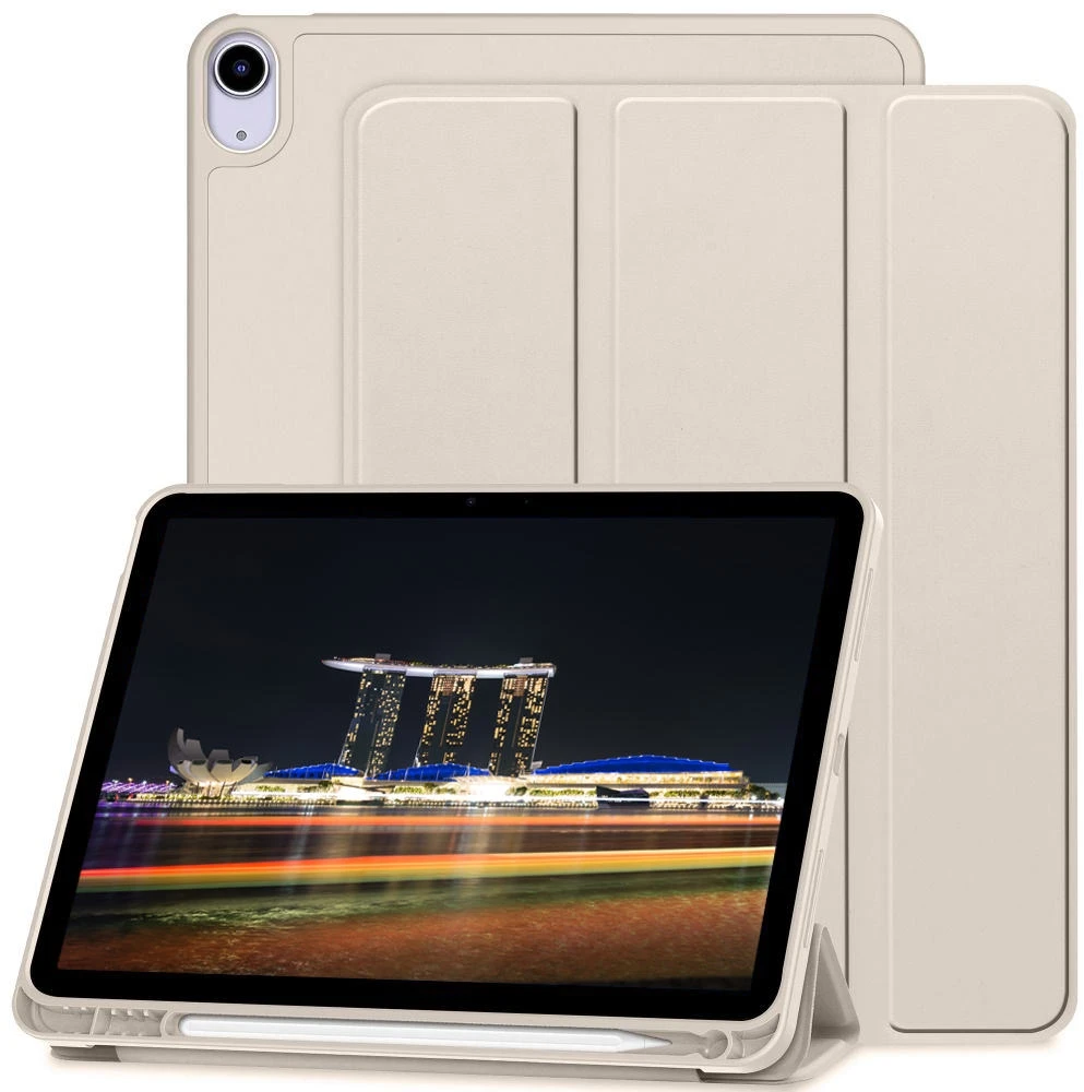 Dėklas knygutė iPad 11 - 2025 11", iPad 10 - 2022 10.9" - Smėlio spalvos