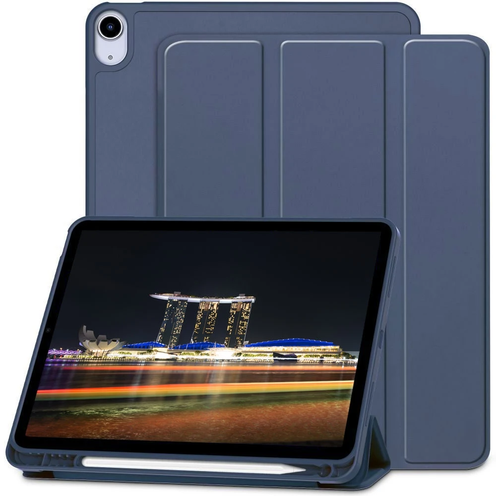 Dėklas knygutė iPad 11 - 2025 11", iPad 10 - 2022 10.9" - Mėlynas-Pilkas