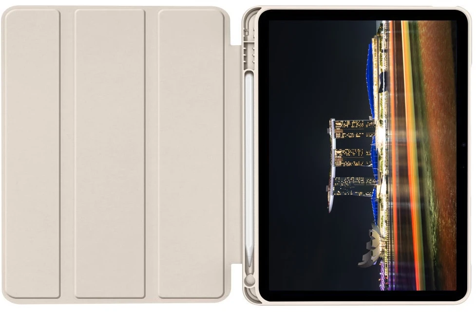Dėklas knygutė iPad 11 - 2025 11", iPad 10 - 2022 10.9" - Smėlio spalvos