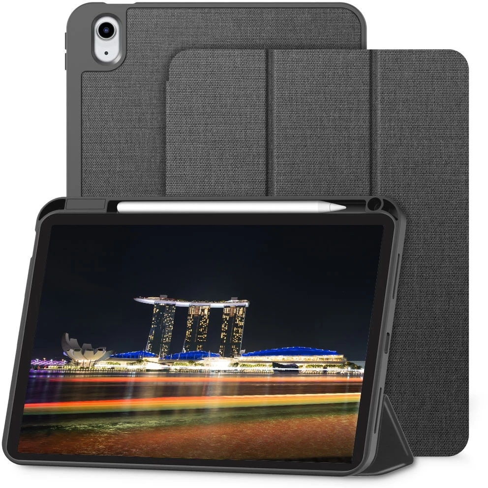 Dėklas knygutė skirtas iPad 11 - 2025 11", iPad 10 - 2022 10.9" - Pilkas