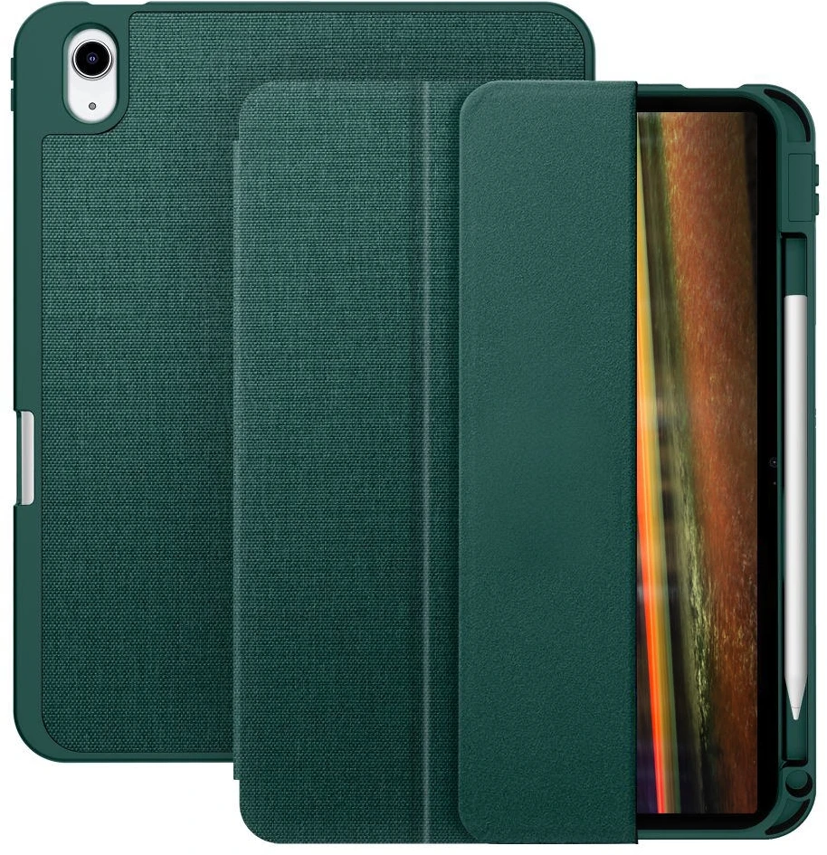 Dėklas knygutė skirtas iPad 11 - 2025 11", iPad 10 - 2022 10.9" - Žalia
