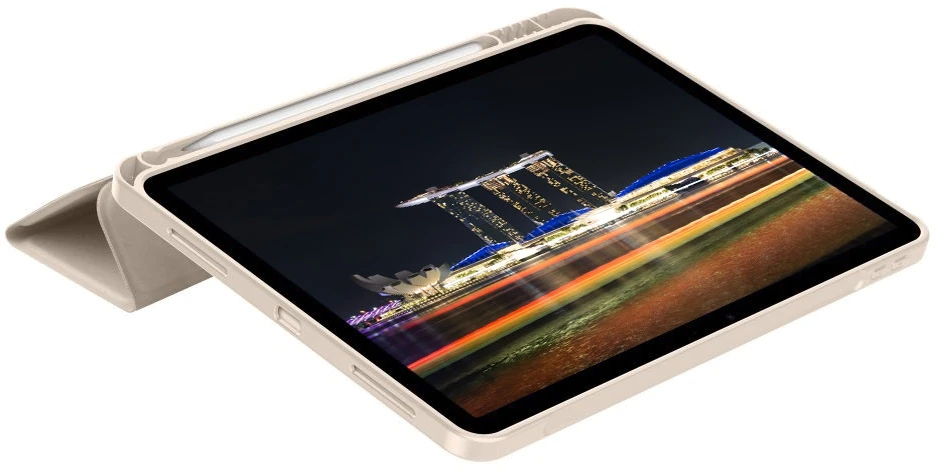 Dėklas knygutė iPad 11 - 2025 11", iPad 10 - 2022 10.9" - Smėlio spalvos