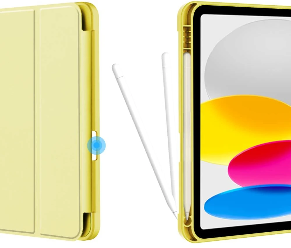 Dėklas knygutė iPad 11 - 2025 11", iPad 10 - 2022 10.9" - Geltona