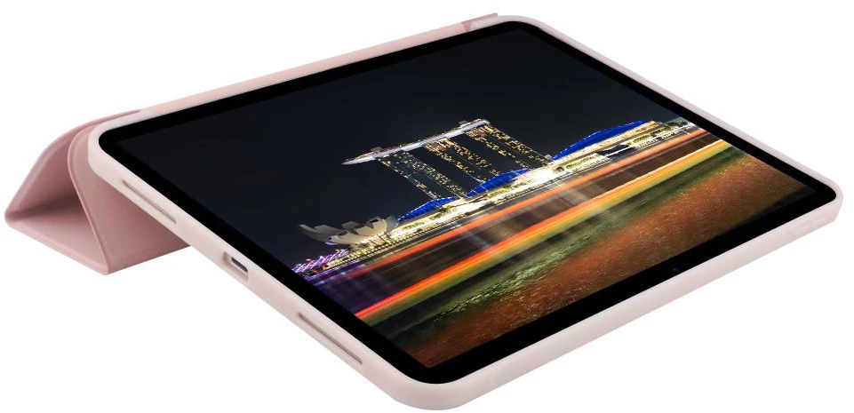 Dėklas knygutė iPad 9.7 2018, 2017, iPad6, iPad5 - Šviesiai rožinis
