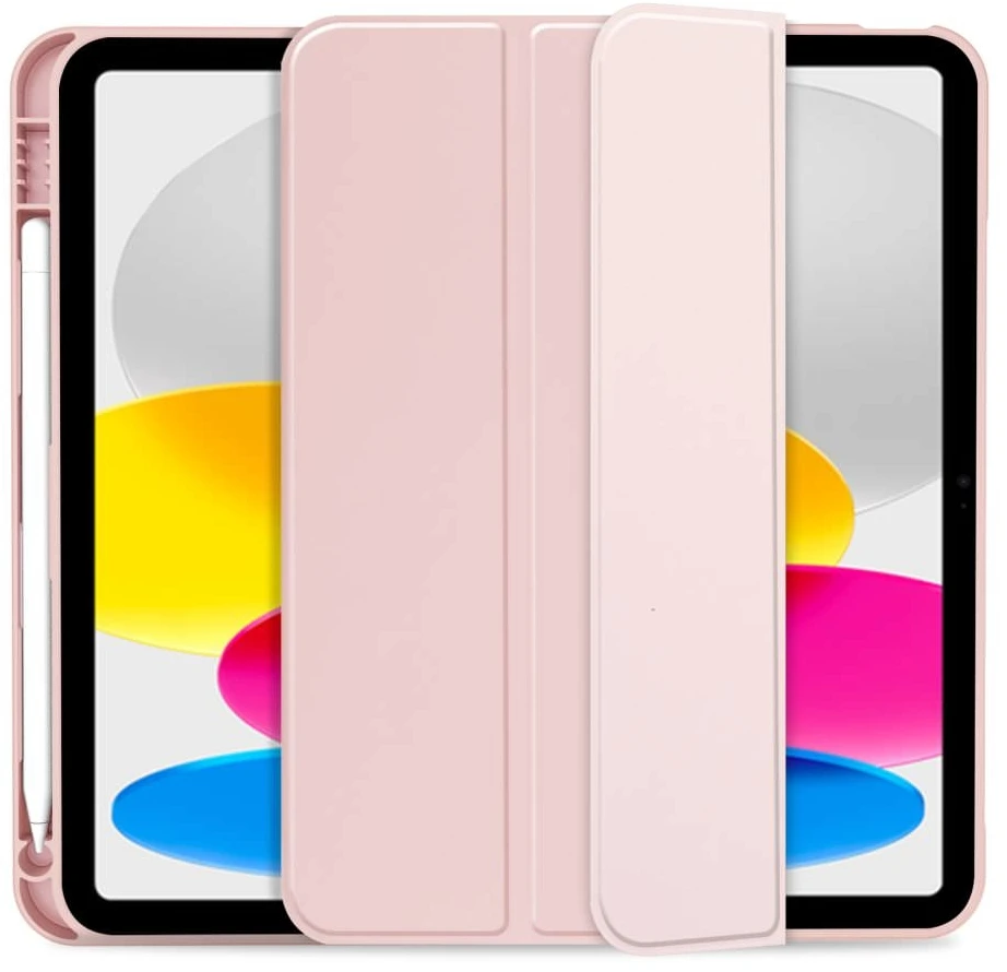 Dėklas knygutė iPad Air 8, Air 7, Air 6 - 2026-2025-2024, 11" // iPad Air 5, Air 4 - 2022-2020, 10.9" - Šviesiai rožinis