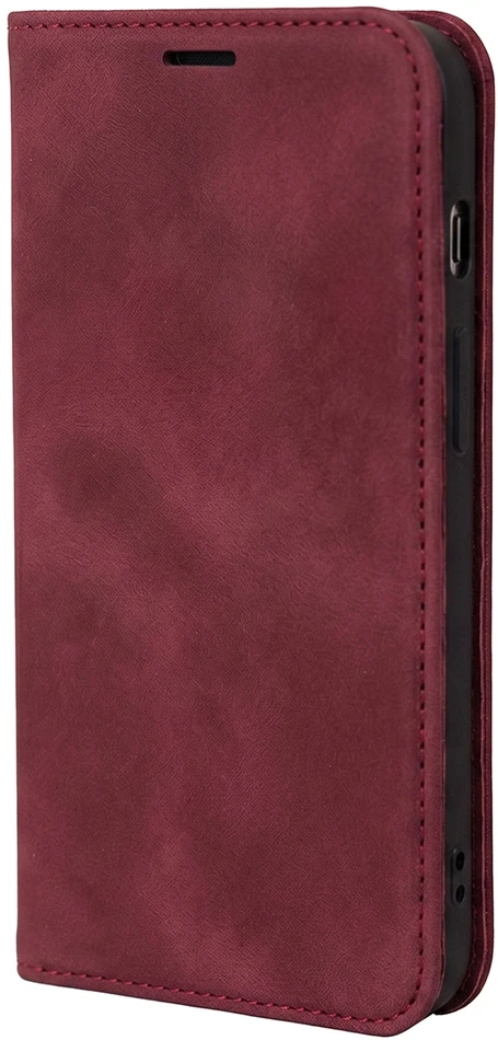 Dėklas knygutė iPhone 11 - Tamsiai raudonas