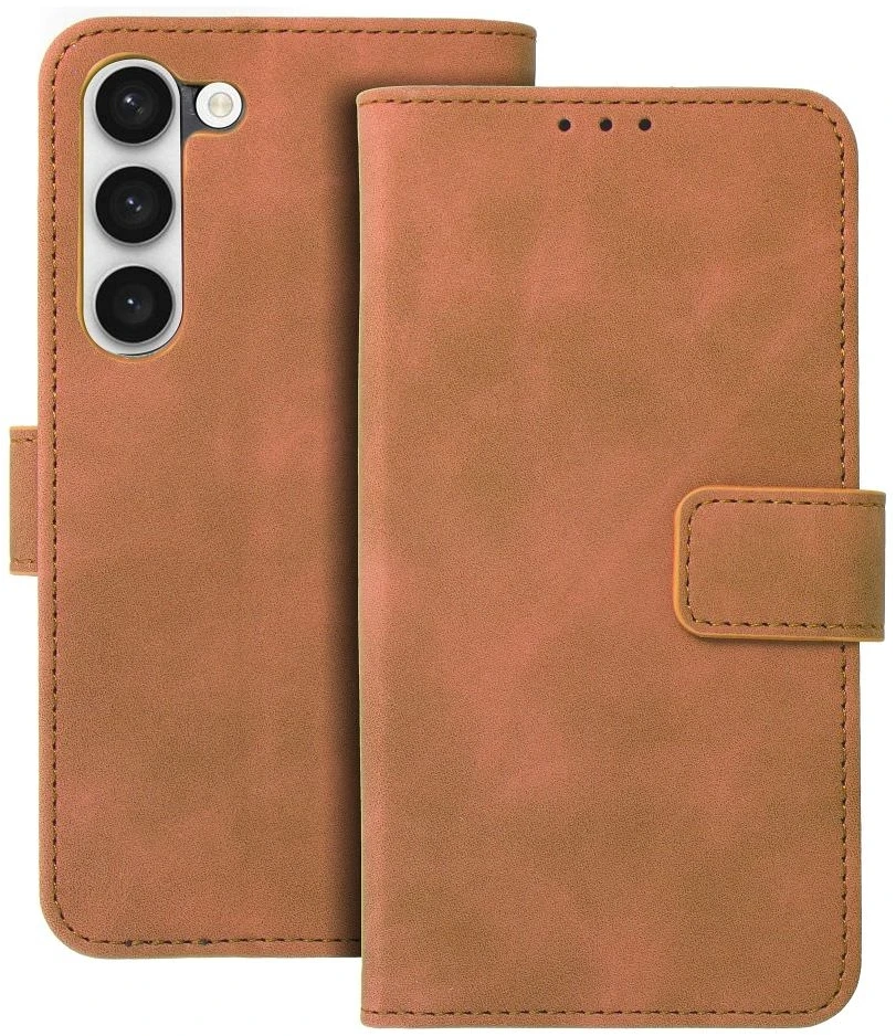 Dėklas knygutė iPhone 13 Pro - Ruda
