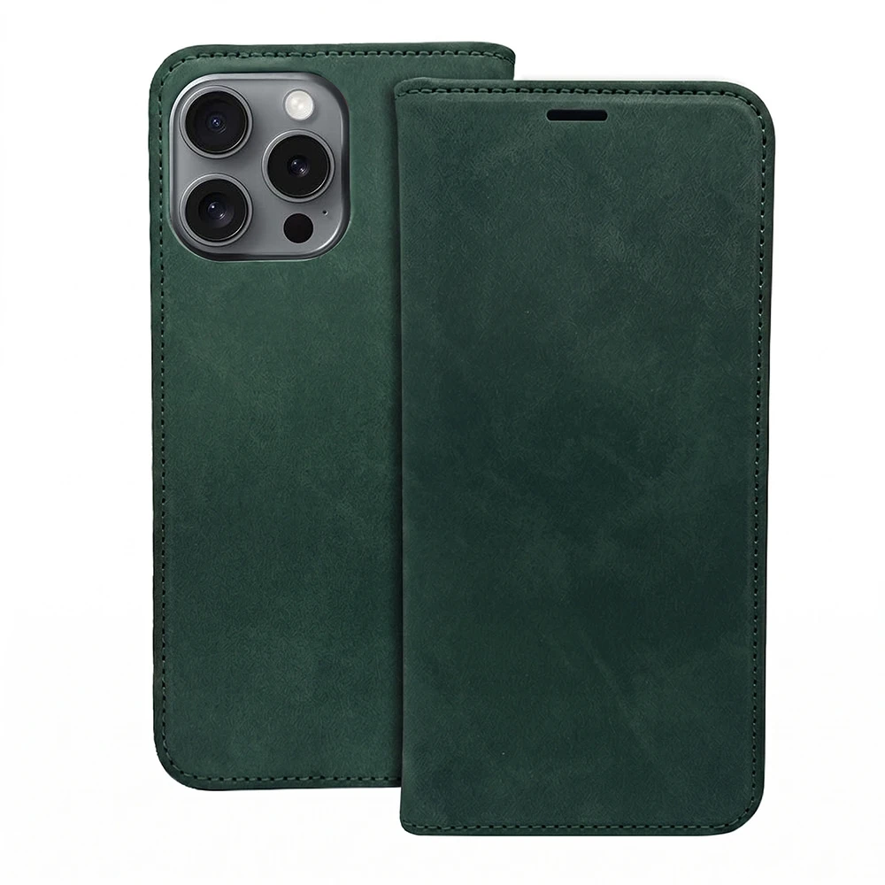 Dėklas knygutė iPhone 14 - Žalia