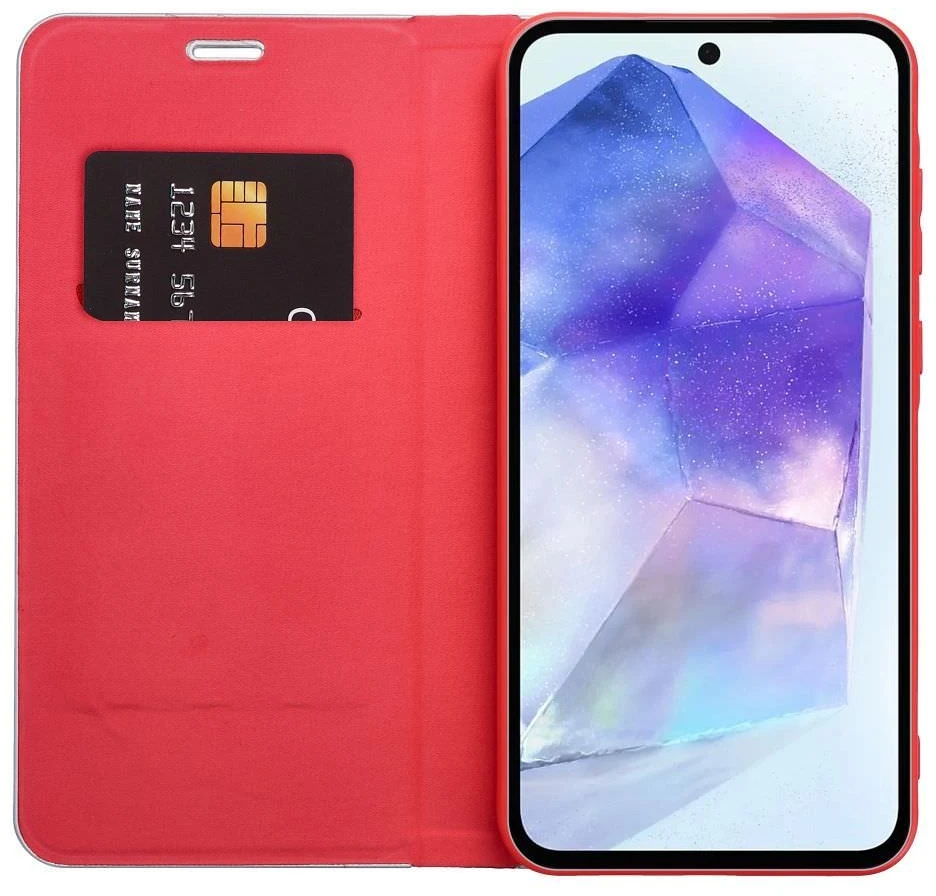 Dėklas knygutė iPhone 16 Pro Max - Raudonas