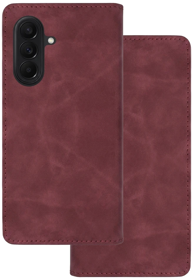 Dėklas knygutė skirtas iPhone 16 - Tamsiai raudonas