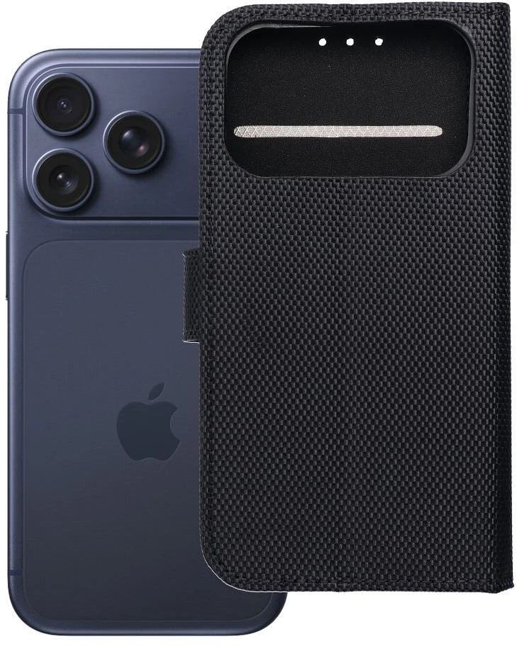 Dėklas knygutė iPhone 18 Pro // iPhone 17 Pro - Juodas