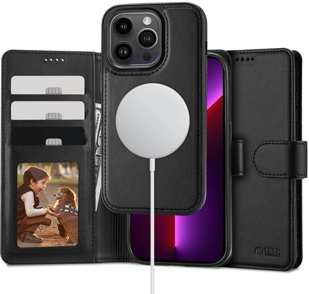 Dėklas knygutė iPhone 18 Pro // iPhone 17 Pro - Juodas