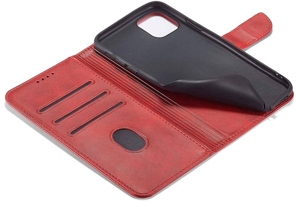Dėklas knygutė skirtas iPhone 17e, iPhone 16e - Raudonas
