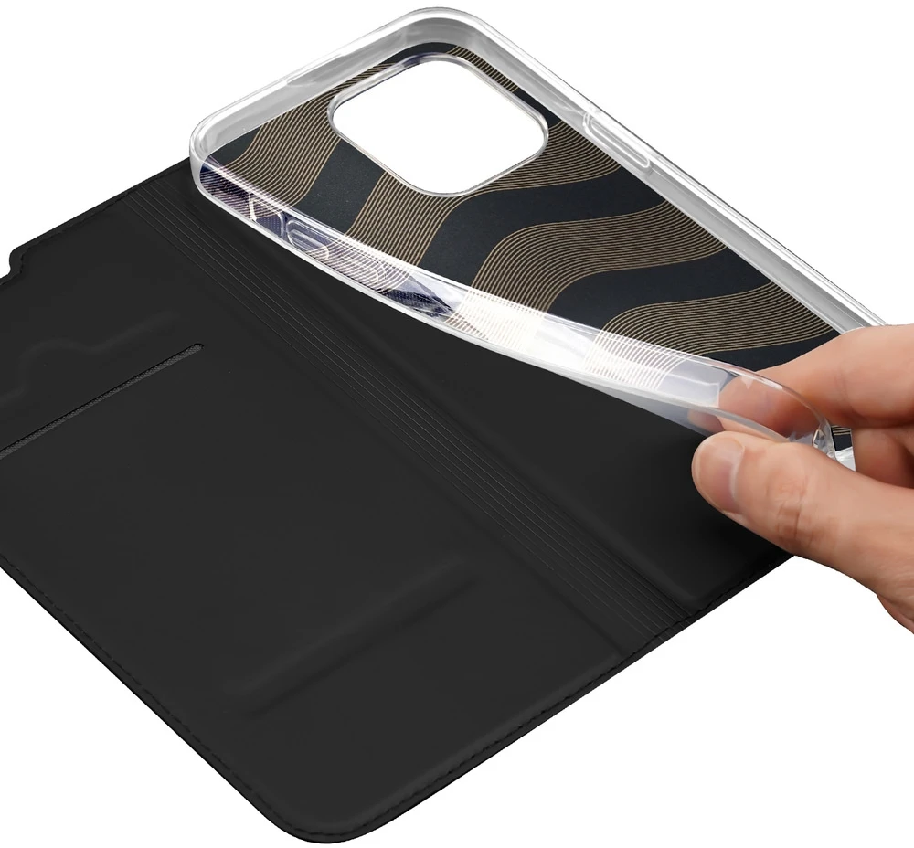 Dėklas knygutė iPhone 18 Pro // iPhone 17 Pro - Juodas