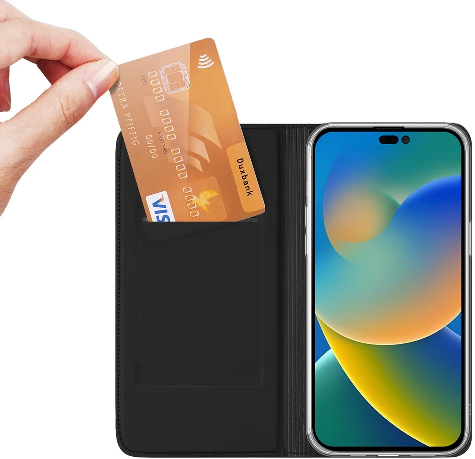 Dėklas knygutė iPhone 18 Pro // iPhone 17 Pro - Juodas