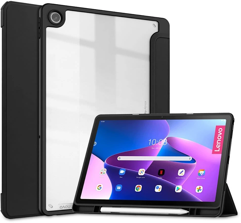 Dėklas knygutė skirtas Lenovo Tab M10 Plus 3GEN, 10.6", TB125, TB128 - Juodas