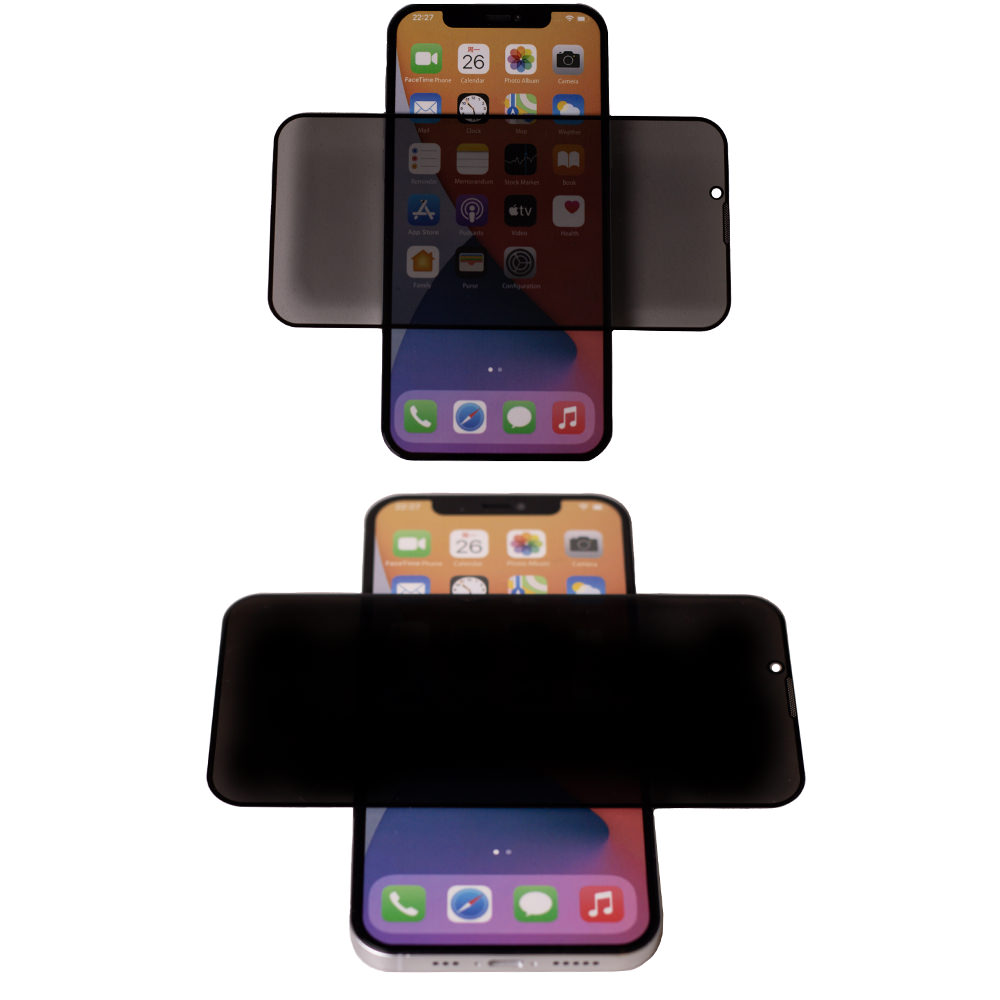 Dėklas 3D PRIVATUMAS Apsauginis stiklas skirtas iPhone 15 Pro Max - Juodas aprašymas - Prekės nuotrauka