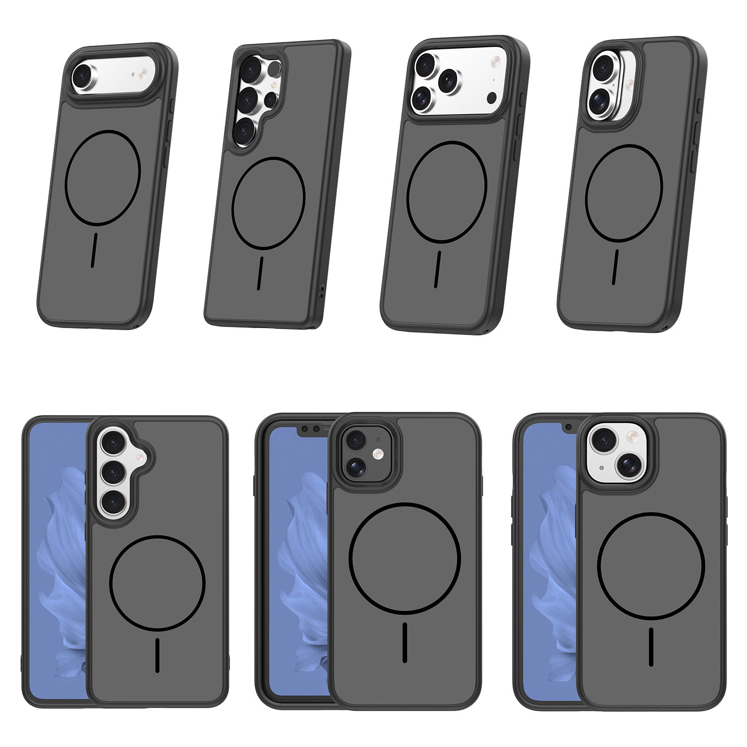 Dėklas iPhone 16 - Pilkas-Juodas aprašymas - Prekės nuotrauka