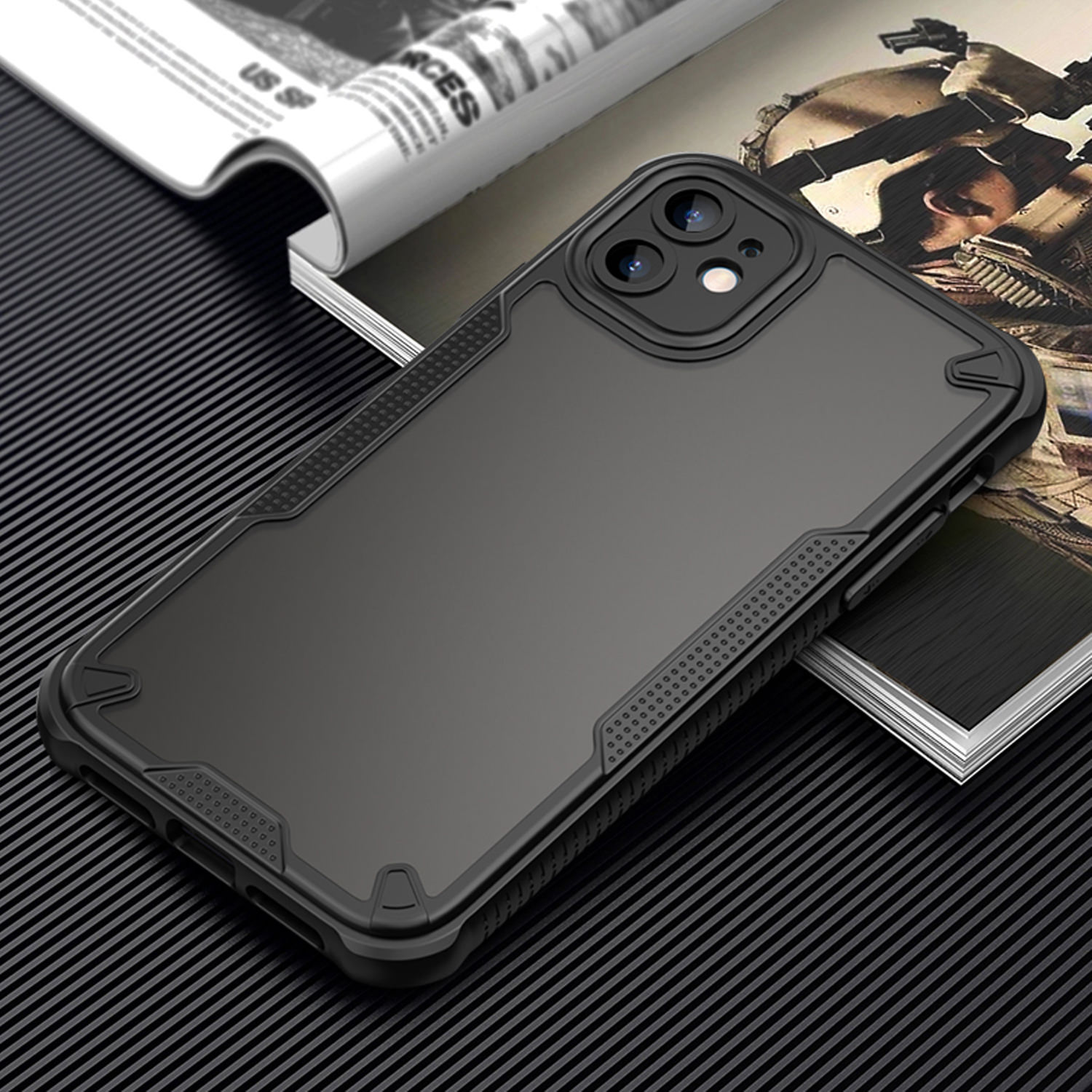 Dėklas iPhone 16 Pro - Skaidrus-Juodas aprašymas - Prekės nuotrauka