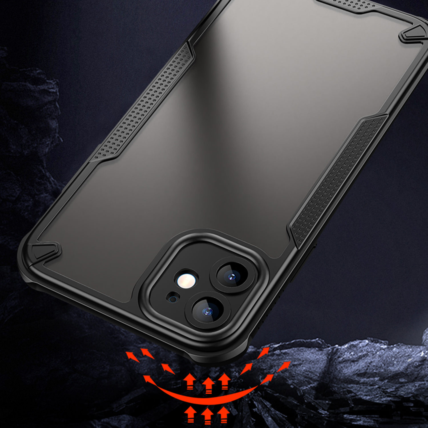 Dėklas iPhone 17 - Skaidrus-Juodas aprašymas - Prekės nuotrauka