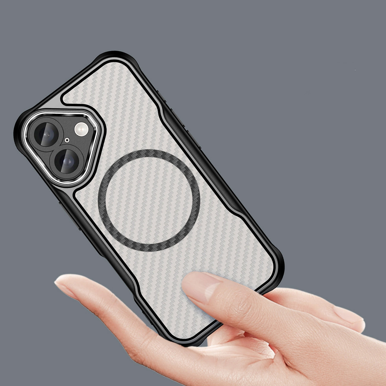Dėklas iPhone 18 // iPhone 17 - Skaidrus-Juodas aprašymas - Prekės nuotrauka