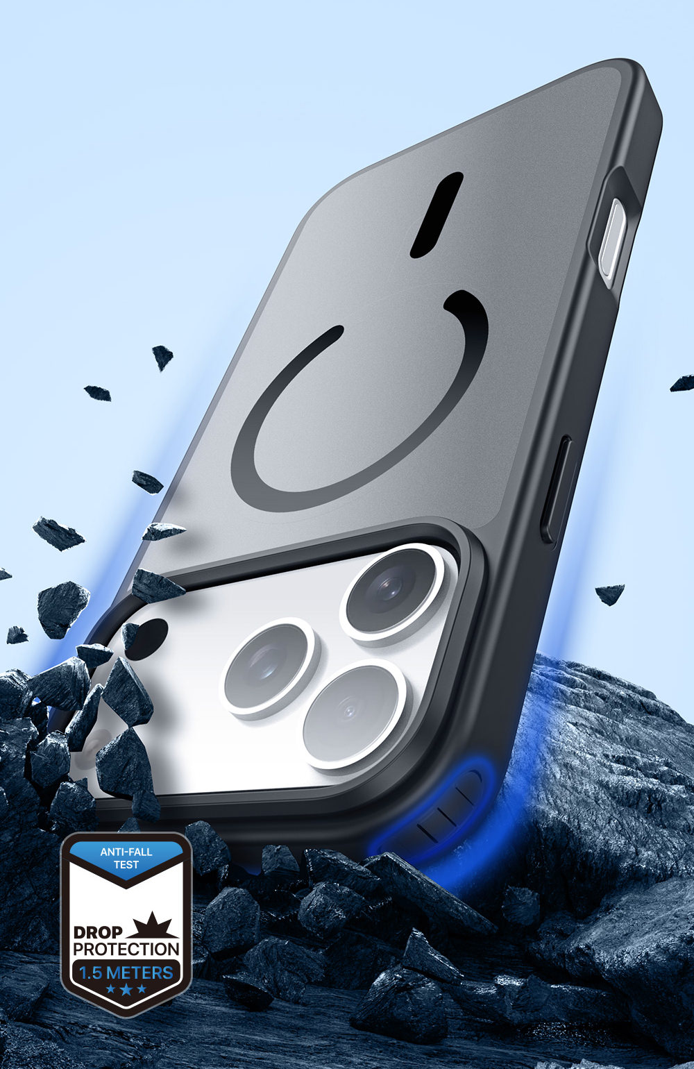 Dėklas iPhone 18 Pro // iPhone 17 Pro - Pilkas aprašymas - Prekės nuotrauka