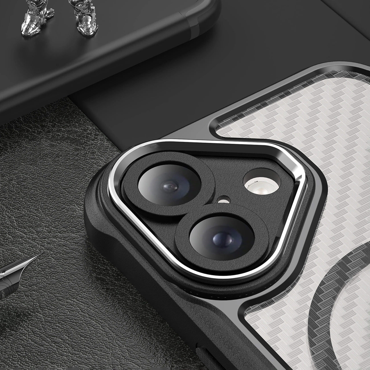 Dėklas iPhone 18 Pro Max // iPhone 17 Pro Max - Skaidrus-Juodas aprašymas - Prekės nuotrauka