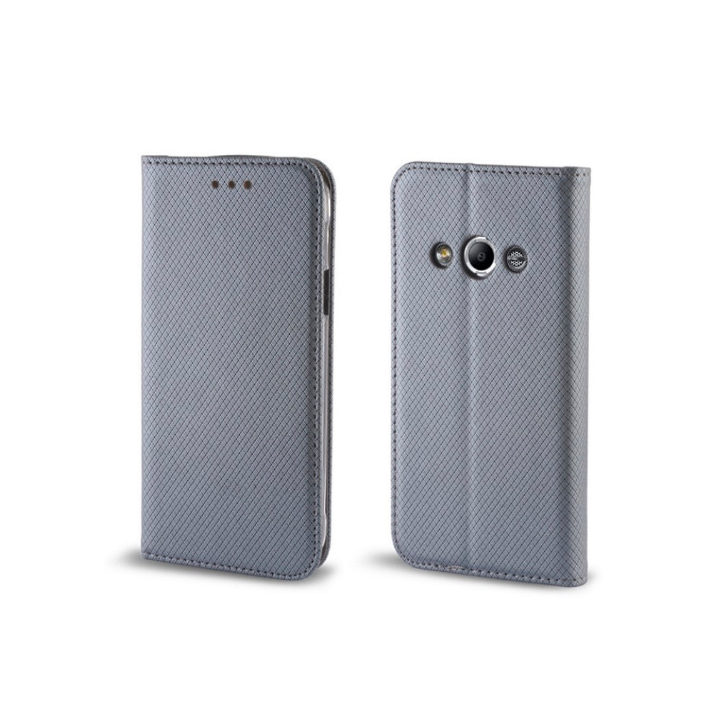 Dėklas knygutė Huawei P9 Lite 2017, P8 Lite 2017, Honor 8 Lite, Nova Lite - Pilkas aprašymas - Prekės nuotrauka