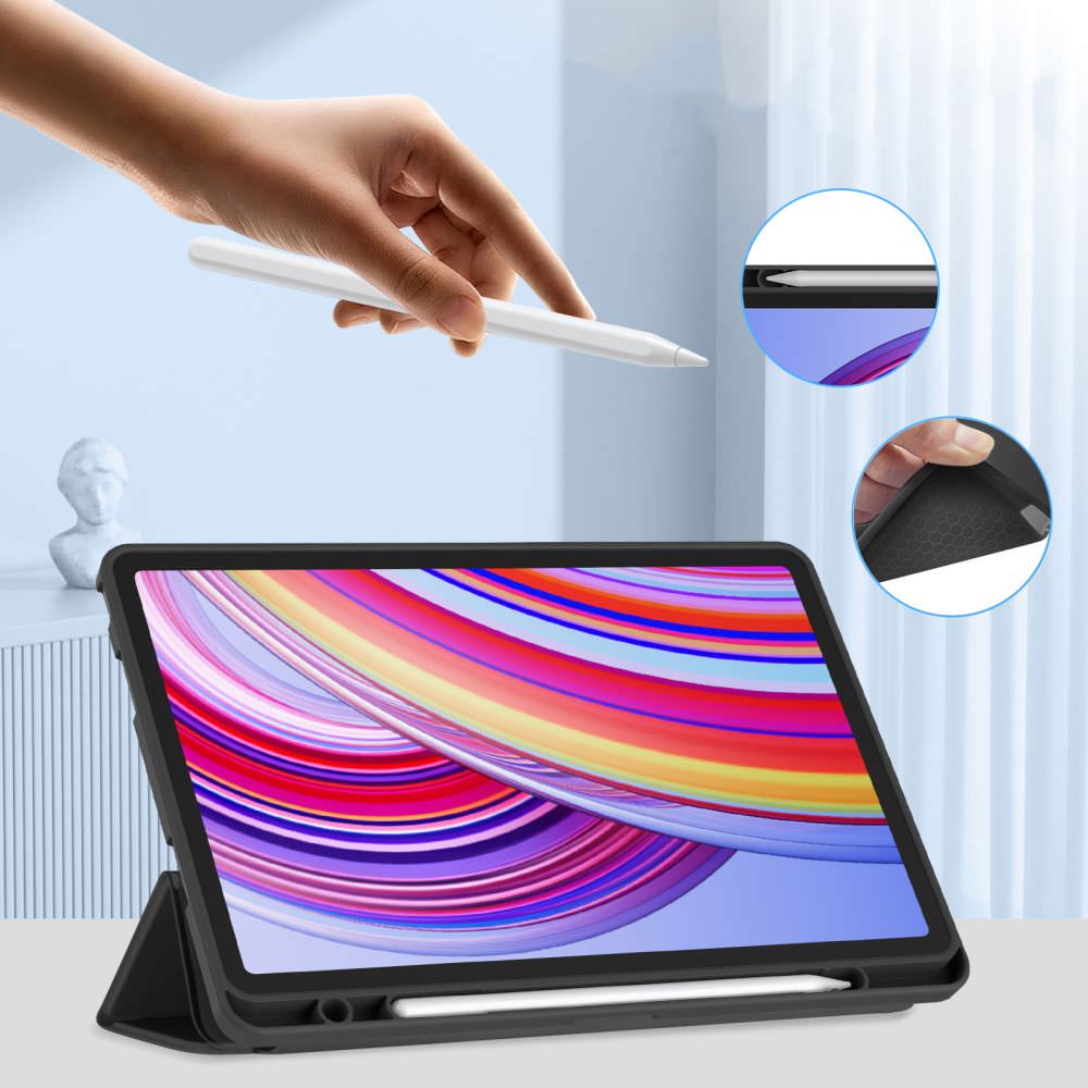 Dėklas knygutė iPad Pro 11, 2022, 2021, 2020, 2018 - Juodas aprašymas - Prekės nuotrauka