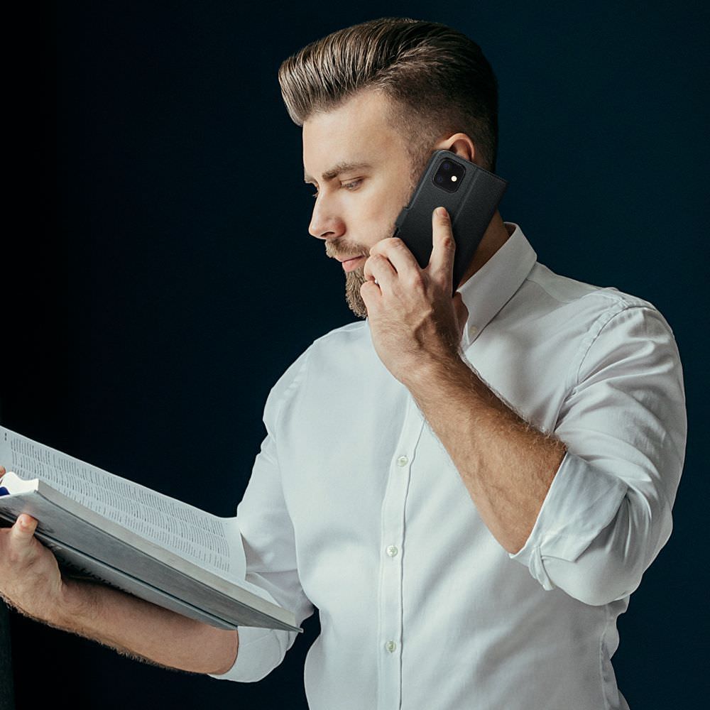 Dėklas knygutė iPhone 17 Pro Max - Juodas aprašymas - Prekės nuotrauka