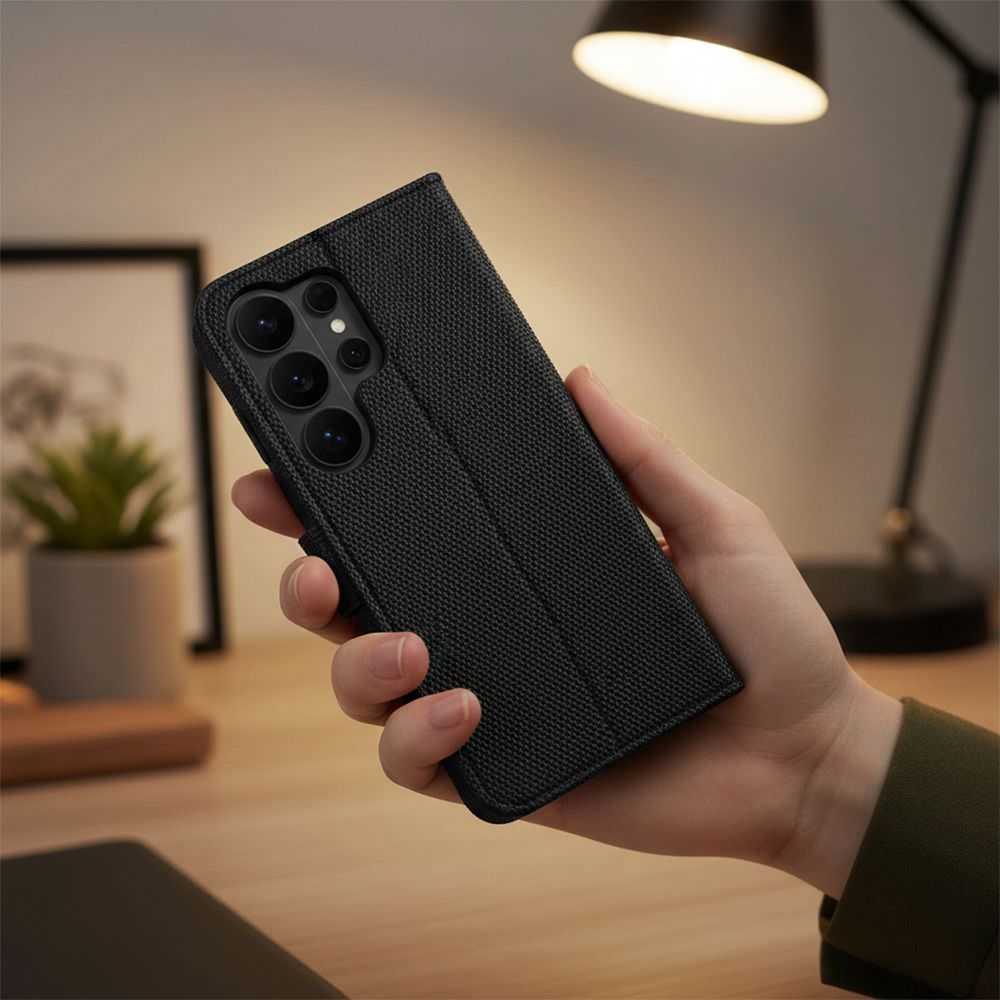 Dėklas knygutė iPhone 17 Pro Max - Juodas aprašymas - Prekės nuotrauka