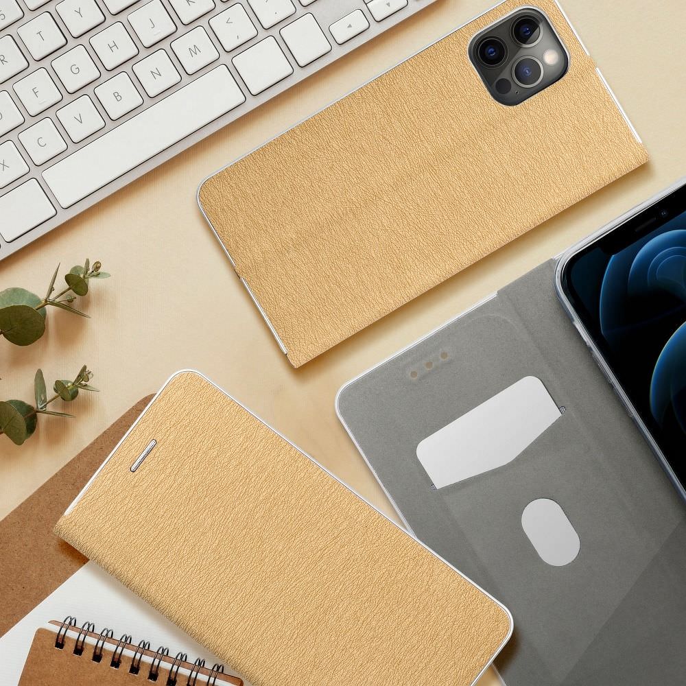 Dėklas knygutė iPhone 18 // iPhone 17 - Auksinis aprašymas - Prekės nuotrauka