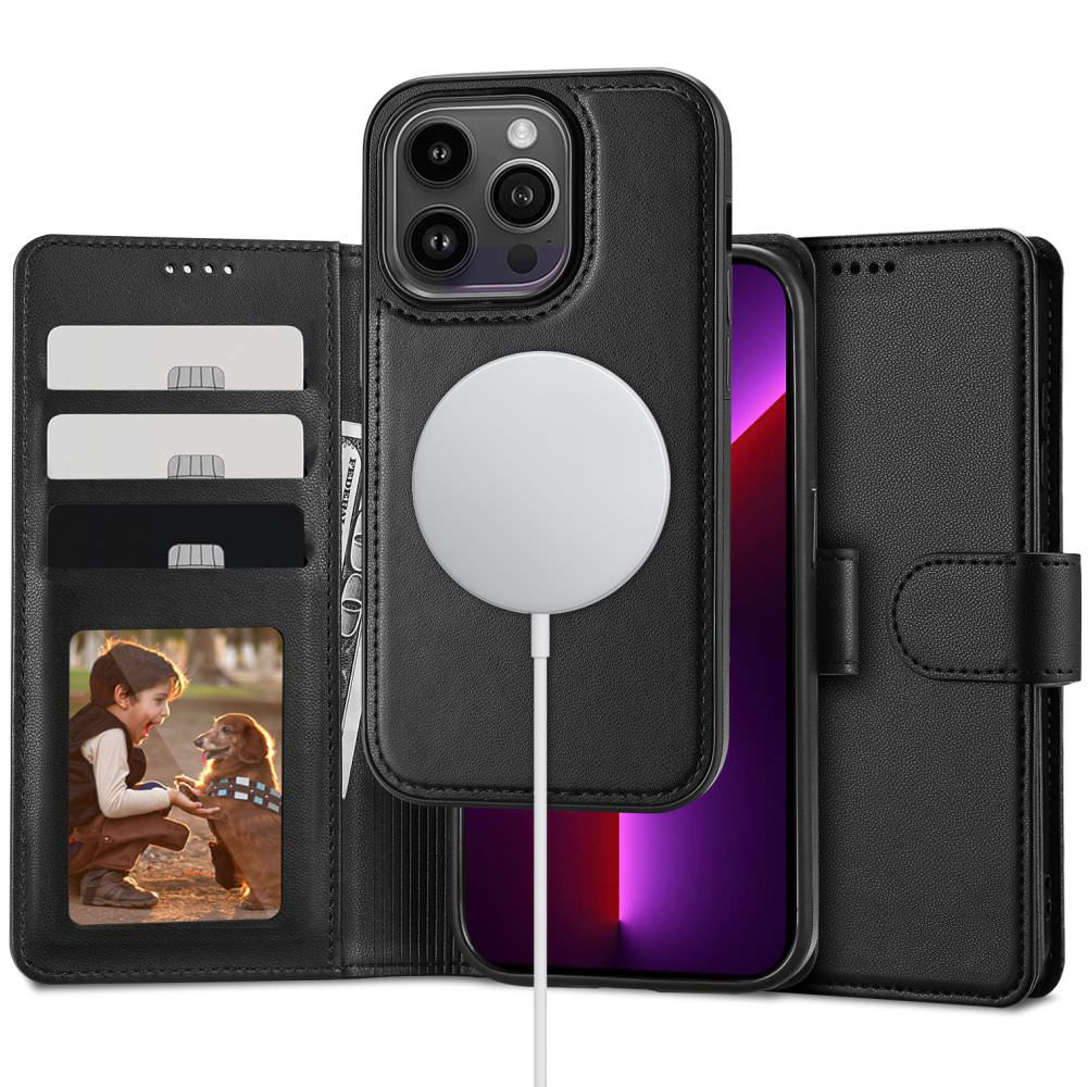 Dėklas knygutė iPhone 18 Pro // iPhone 17 Pro - Juodas aprašymas - Prekės nuotrauka