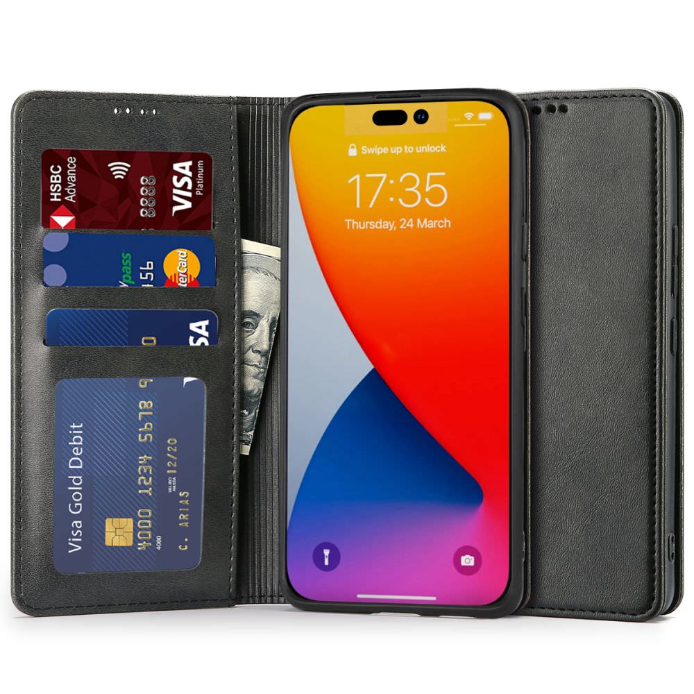Dėklas knygutė Nothing Phone (3a) Pro - Juodas aprašymas - Prekės nuotrauka