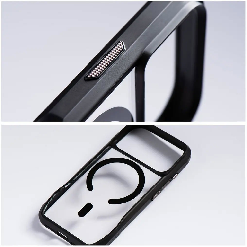 Dėklas skirtas iPhone 15 Pro - Skaidrus-Juodas aprašymas - Prekės nuotrauka