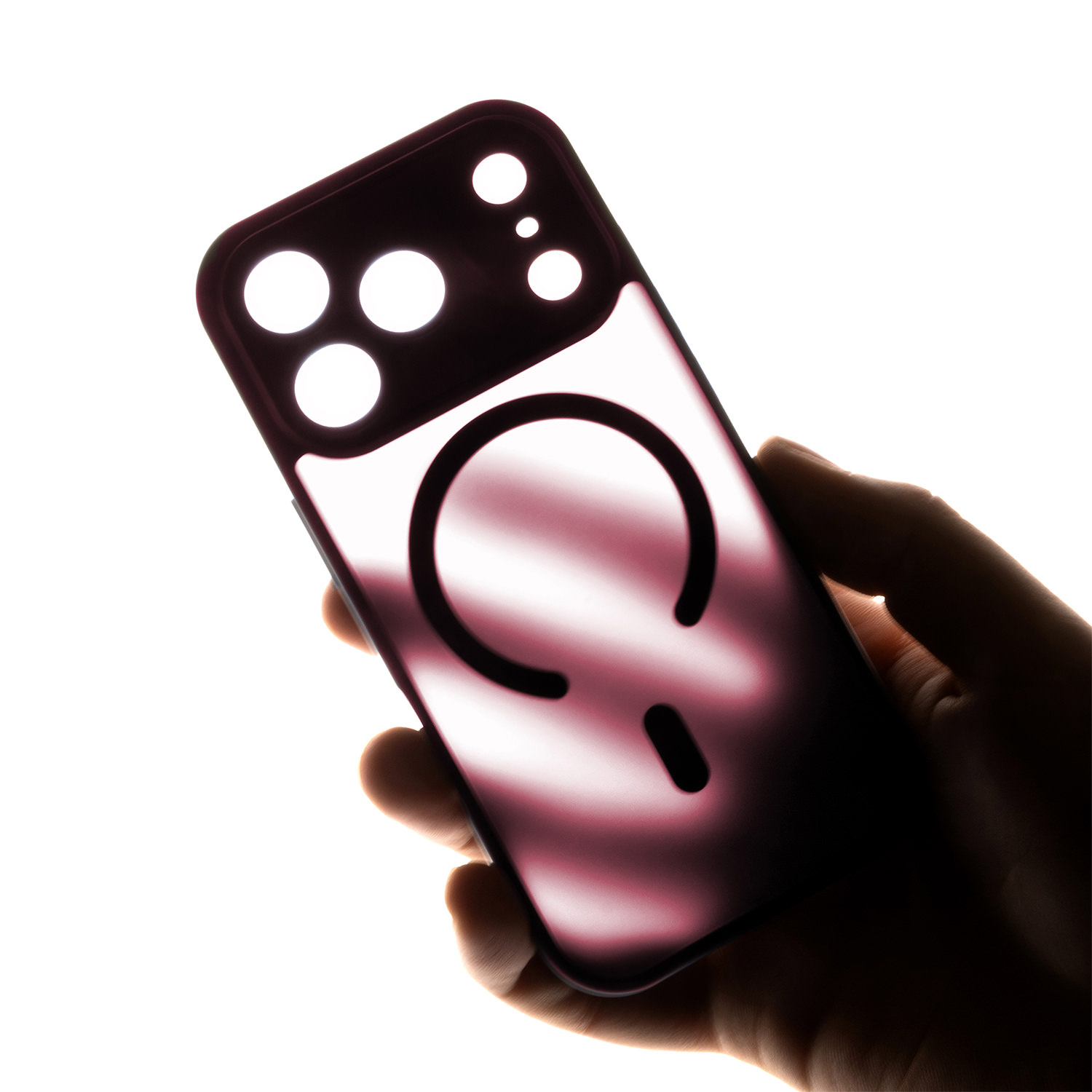 Dėklas skirtas iPhone 16 Pro - Tamsiai raudonas aprašymas - Prekės nuotrauka