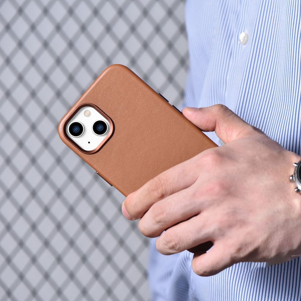 Odinis dėklas iPhone 14 - Ruda aprašymas - Prekės nuotrauka