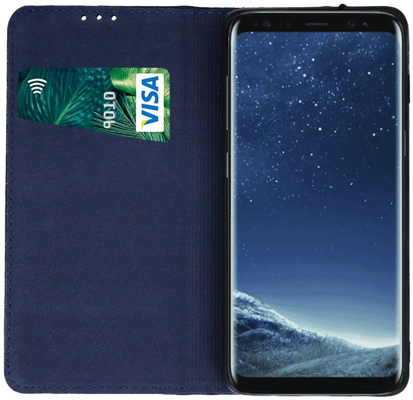 Odinis dėklas knygutė iPhone 18 // iPhone 17 - Tamsiai mėlynas