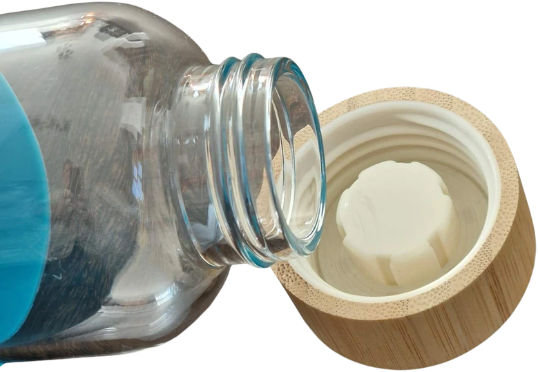 Ambition Stiklinė gertuvė su bambukiniu dangteliu SMÜKEE, 500 ml