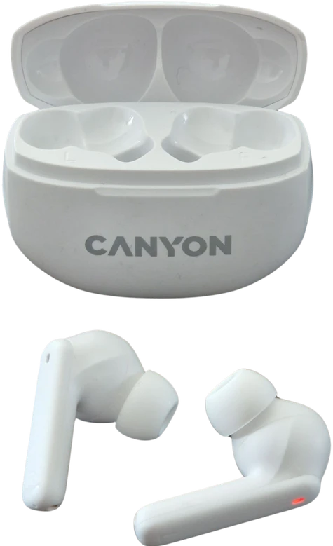 Belaidės ausinės Canyon TWS-8 ENC, Baltos spalvos