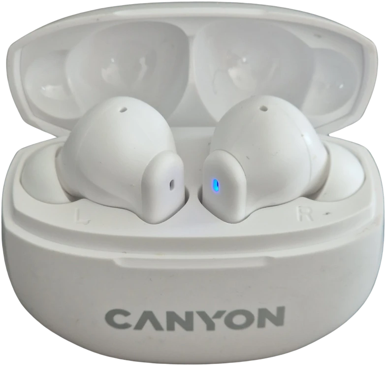 Belaidės ausinės Canyon TWS-8 ENC, Baltos spalvos
